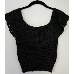 CACHÉ Vintage Crochet Crop Top Sz XS/Small